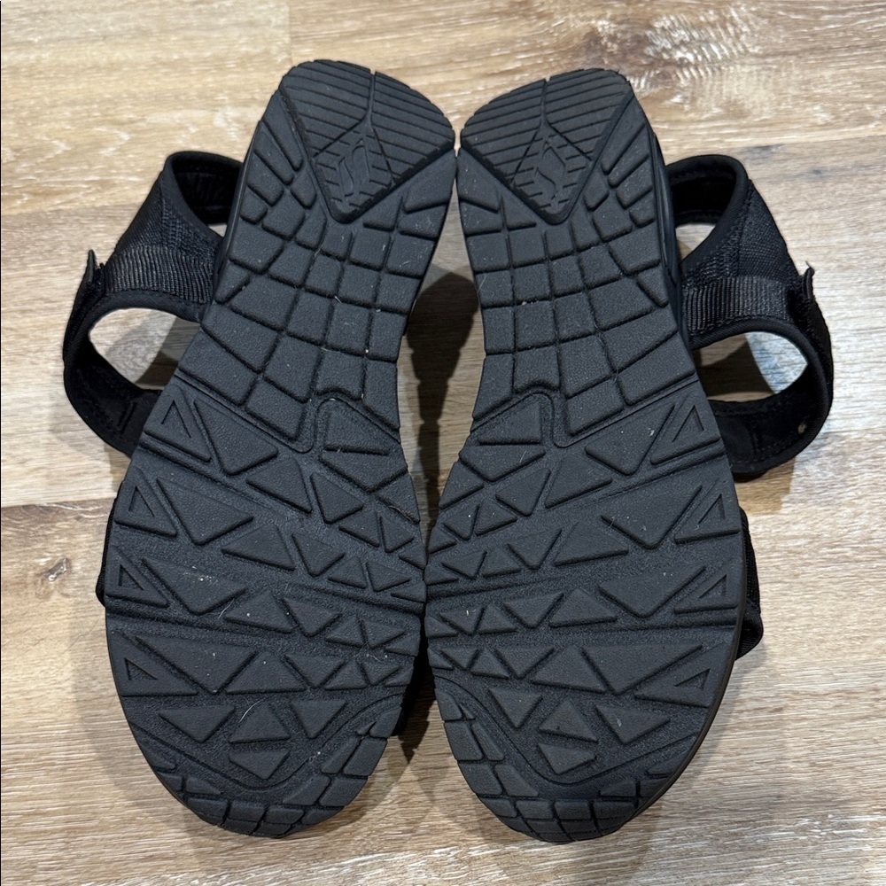 Skechers Size 11 Black Women's 119185 Uno New Sesh Yoga Foam Skech Air Sandals - Picture 7 of 10